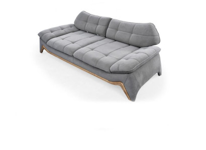 Gray upholstered sofa designer 3-seater living room three-seater noble couch
